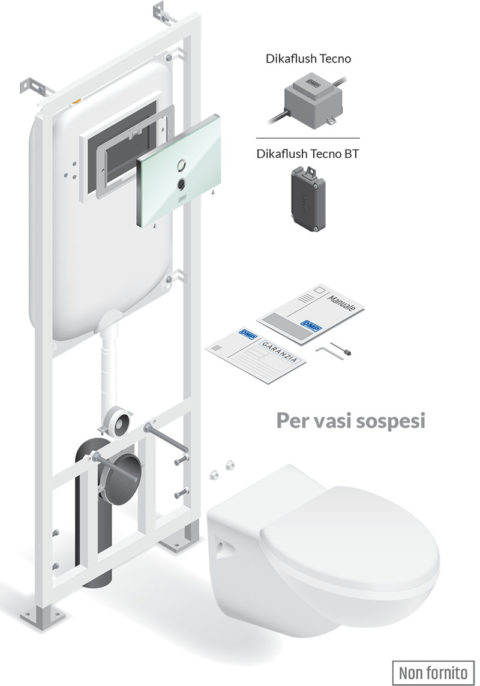 Contenu du colis Dikaflush Glass Tecno